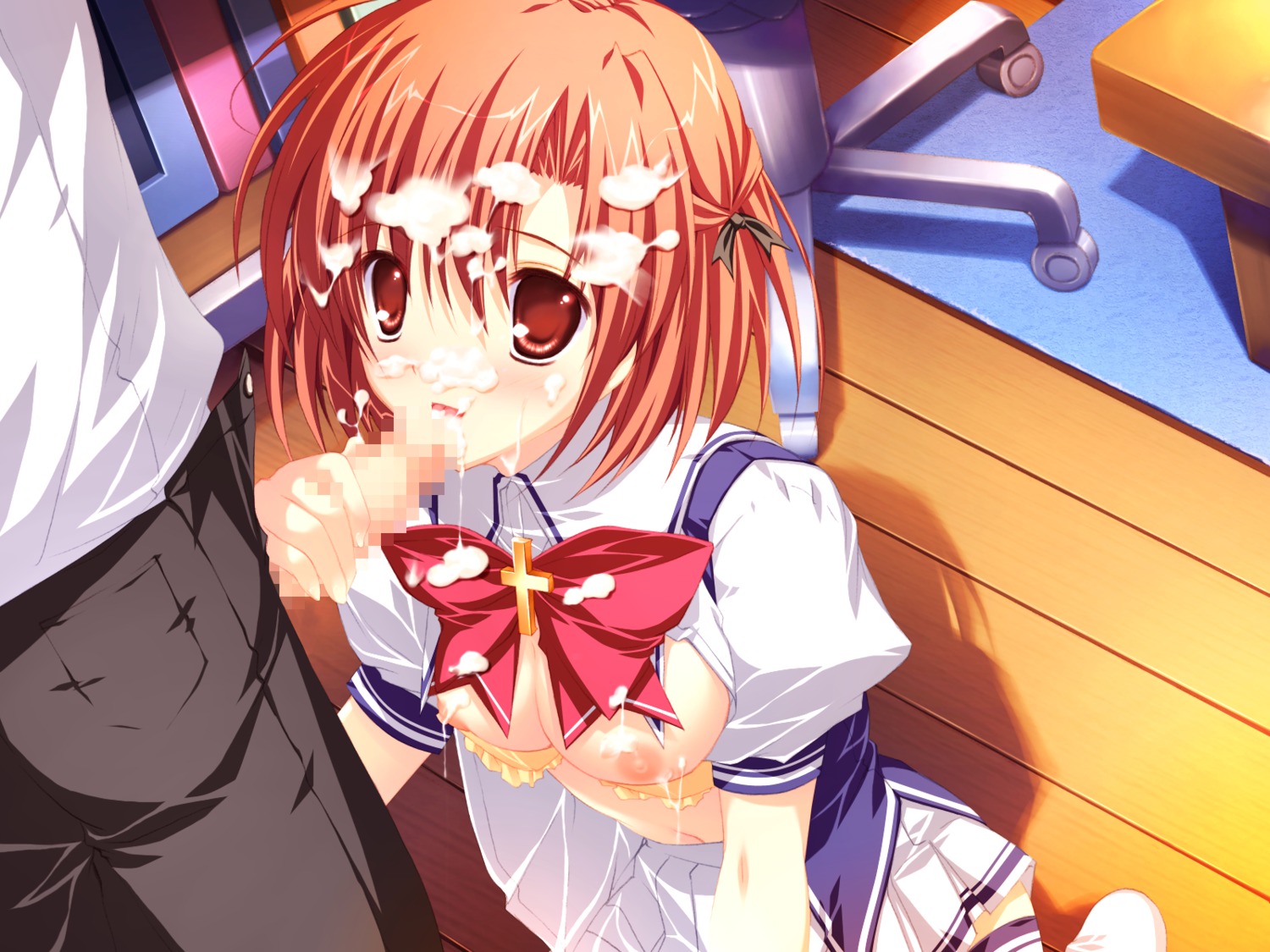 censored fellatio female hagiwara_tomoe lyrical_lyric mikeou oral rule34 tagme
