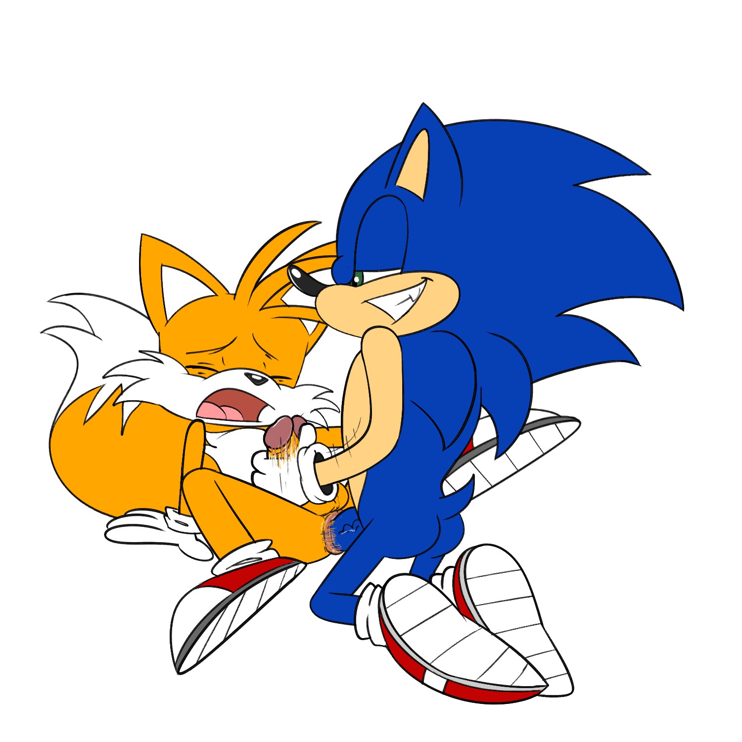1:1 2013 4_fingers anal anal_penetration anthro anus armwear balls black_nose blue_body blue_eyes blue_penis butt canid canine clothing duo e621 erection eulipotyphlan european_hedgehog eyes_closed fingers footwear fox fur genitals gloves green_eyes half-closed_eyes handjob handwear happy hedgehog hi_res humanoid_genitalia humanoid_penis jerseydevil kneeling looking_down male male/male male_penetrated male_penetrating male_penetrating_male mammal miles_prower narrowed_eyes nude orange_body orange_fur orange_penis penetration penile penis quills_(anatomy) red_fox sega sex sharp_teeth shoes side_mouth simple_background sitting smile socks sonic_the_hedgehog sonic_the_hedgehog_(series) teeth true_fox vein veiny_penis white_armwear white_background white_body white_clothing white_fur young young_anthro