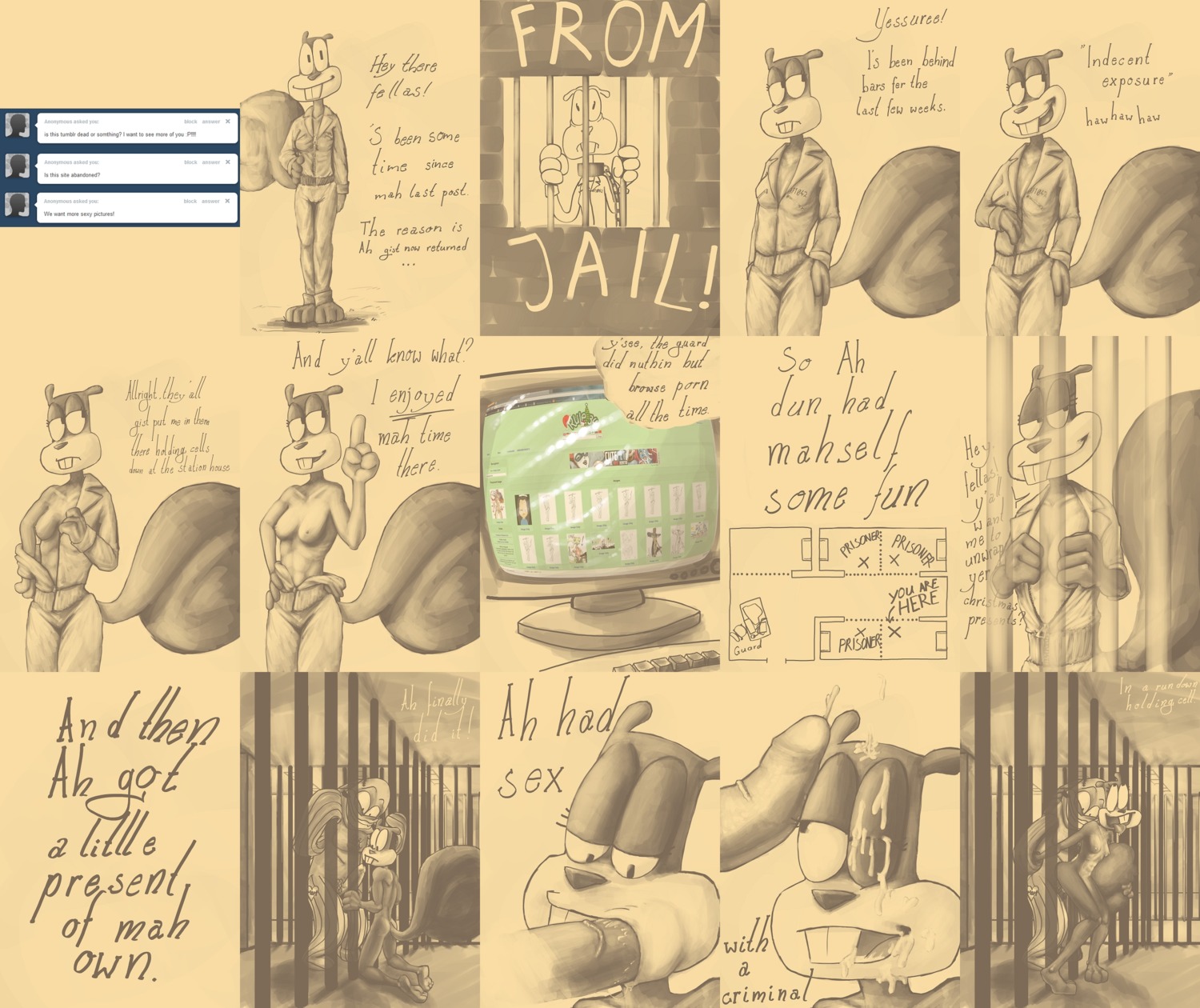 anthro female furry imaajfpstnfo male nickelodeon penis rodent rule34 sandy_cheeks smooth_skin spongebob_squarepants squirrel tagme