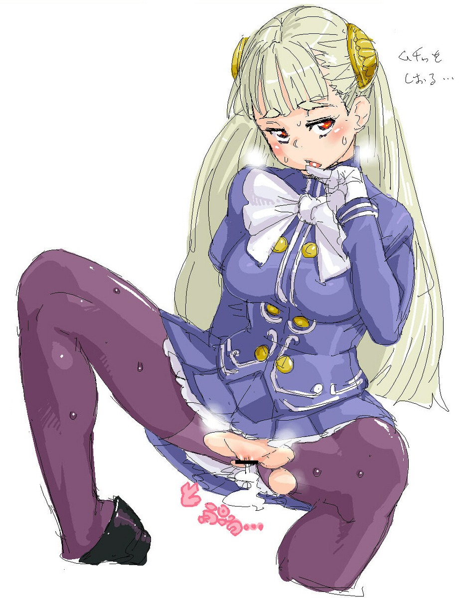 1girls blonde_hair blush capcom capcom_fighting_jam censored cum cum_in_pussy cumdrip female female_only gloves hair_ornament highres human ingrid_(capcom) pussy red_eyes rule34 ryao solo street_fighter tagme translation_request twintails white_hair