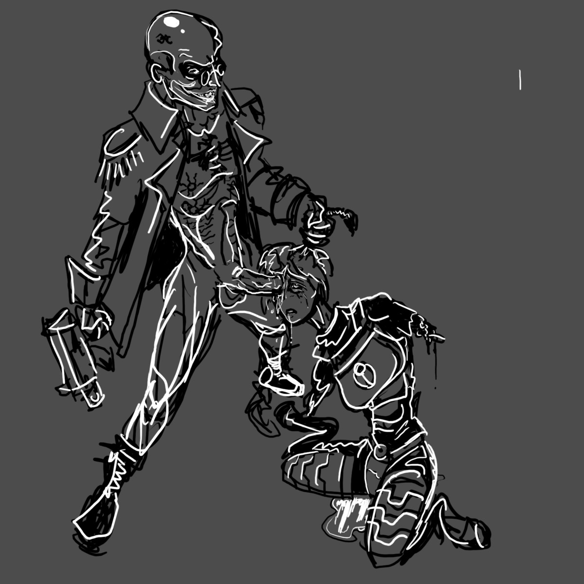 1girls amputee armor balls bone clothed clothed_sex clothing crying dismemberment dominant dominant_male duo female femsub gore gun guro imperium_of_man inquisition_(warhammer_40k) inquisitor_(warhammer_40k) male monochrome peeing peeing_self penis rule34 skull_fucking snuff submissive submissive_female tau tears uncensored unknown_artist urinating urinating_female urination urine urine_pool warhammer_(franchise) warhammer_40k weapon wetting wetting_self