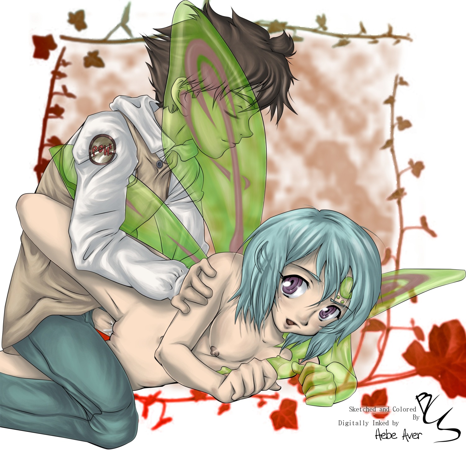 1boy 1girls bcs breasts brown_hair closed_eyes clothing cum cum_in_pussy cum_inside eureka eureka_seven female from_behind male open_mouth penetration penis pussy renton_thurston rule34 sex short_hair spread_legs vaginal_penetration