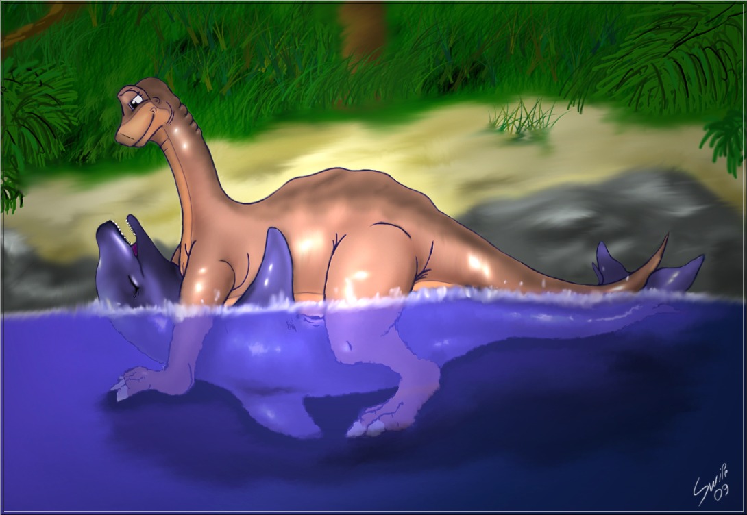 ambiguous_gender color day dinosaur dolphin outdoors reptile rule34 scalie side_view tagme