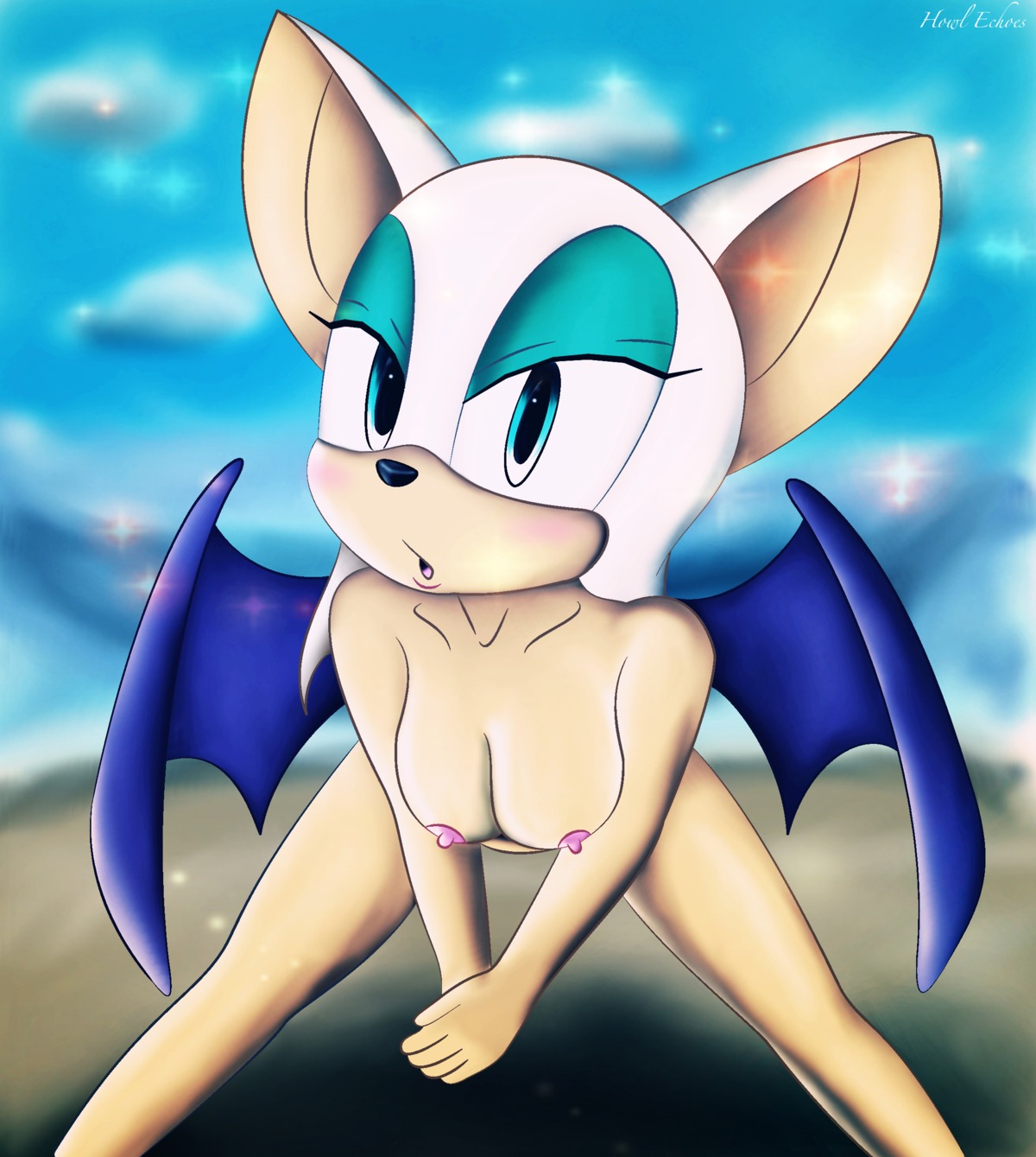 2014 absurd_res anthro bat digital_media_(artwork) e621 female hi_res howl_echoes mammal membrane_(anatomy) membranous_wings nude rouge_the_bat sega solo sonic_the_hedgehog_(series) wings