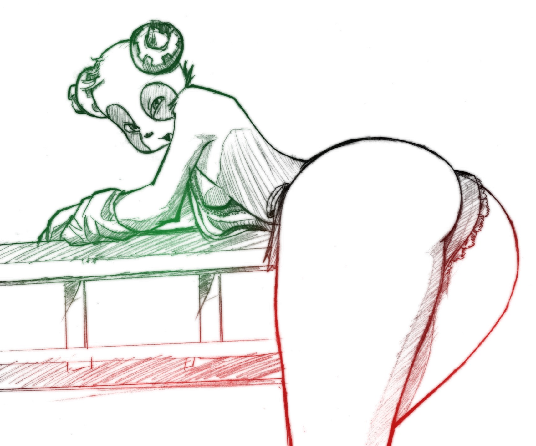 ankama anthro dofus female hand_drawn legendra monochrome pandawa rule34 tagme wakfu