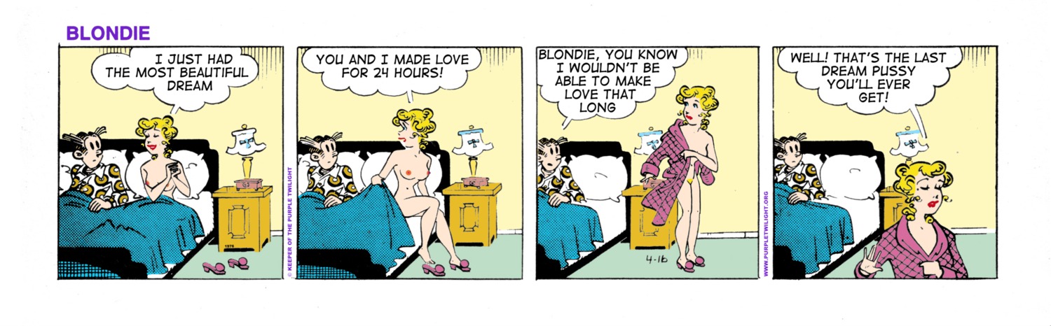 blondie_(comic) blondie_bumstead clothing comic comic_strip dagwood_bumstead edit female human rule34 tagme