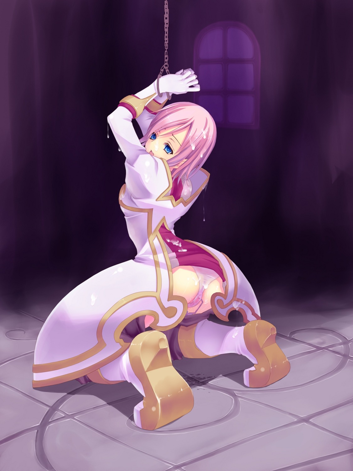 1girls bondage estellise_sidos_heurassein female pink_hair rule34 sakurazaka_yuu tagme tales_of_(series) tales_of_vesperia