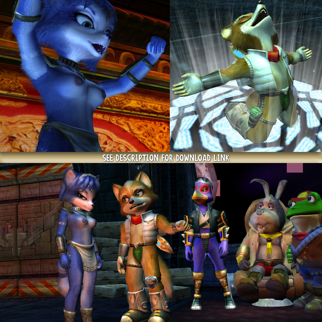 3d amphibian anthro canine falco_lombardi female fox fox_mccloud frog fur furry krystal krystal_(littledragon) nintendo peppy_hare pheasant rabbit rule34 slippy_toad star_fox toad