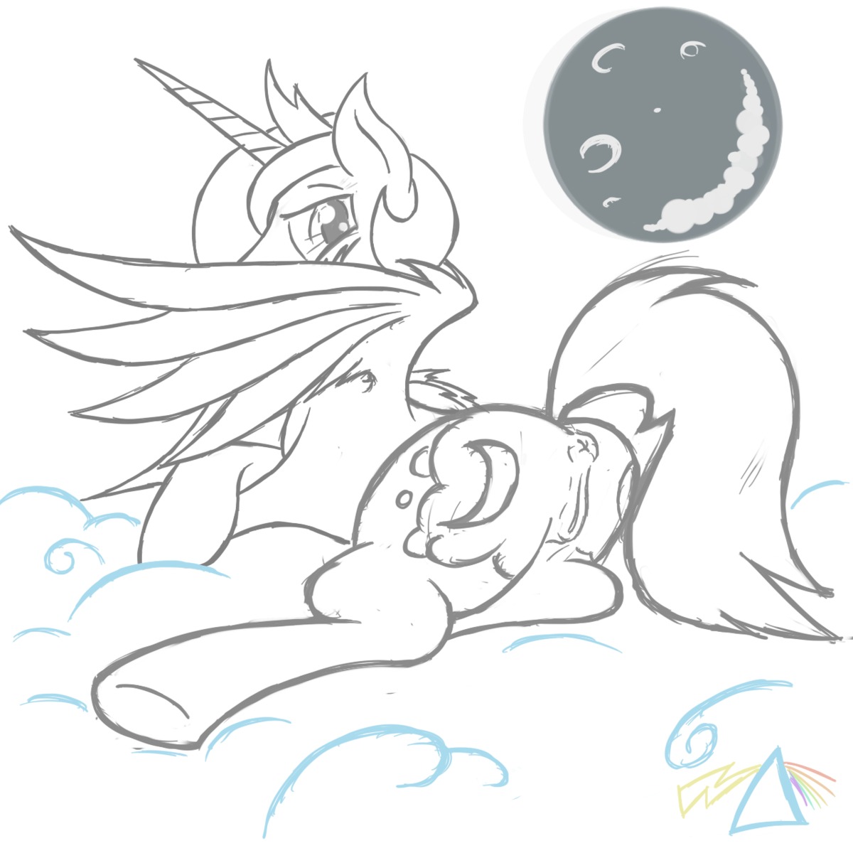 alicorn female feral friendship_is_magic horse my_little_pony pony princess_luna_(mlp) rule34 smooth_skin tagme taharon
