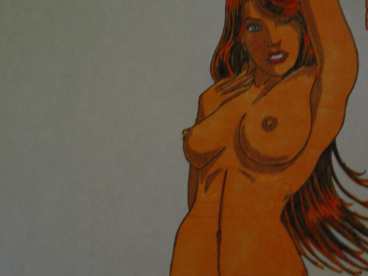 1girls dc dc_comics female female_only koriand'r rule34 solo starfire straight_hair teen_titans