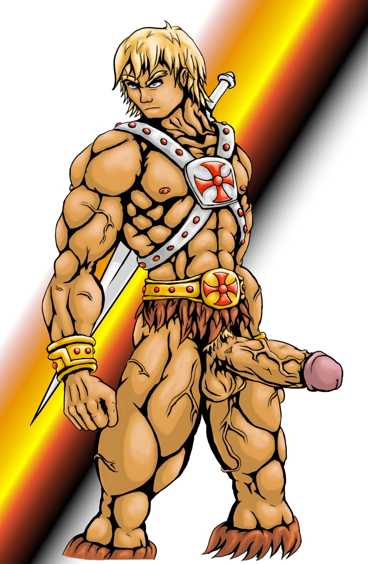 1boy he_man huge_muscles human male male_only masters_of_the_universe muscles penis rule34 solo standing tagme