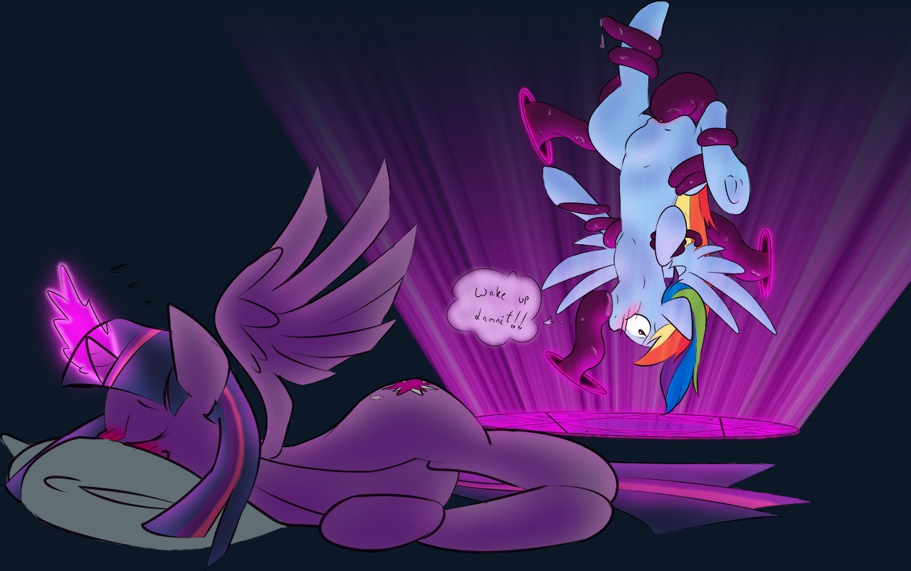 2014 abdominal_bulge blue_body blue_feathers blue_fur blush colored duo e621 english_text equid equine eyes_closed feathered_wings feathers female feral forced friendship_is_magic fur genitals hair hasbro horn kryptchild magic mammal muh-arts multicolored_hair my_little_pony mythological_creature mythological_equine mythology neck_bulge oral oral_penetration pegasus penetration pillow purple_body purple_fur purple_hair rainbow_dash_(mlp) rainbow_hair rape restrained sex sleep_sex sleeping smile tentacle_in_mouth tentacle_penetration tentacle_rape tentacle_sex tentacles text twilight_sparkle_(mlp) two_tone_hair upside_down vaginal vaginal_penetration vulva wing_boner winged_unicorn wings