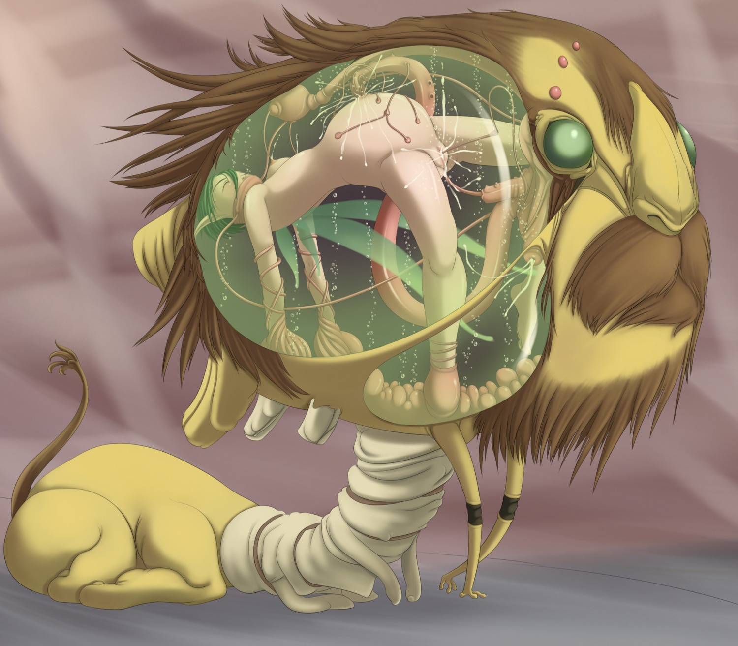 1girls 1monster alien atorie_rinbou breasts closed_eyes cum cum_in_pussy cum_inside eaten_then_fucked female inside_creature interspecies monster monster_on_female nude penetration pregnant pussy restrained rule34 spread_legs tentacle vagina vore what women_livestock
