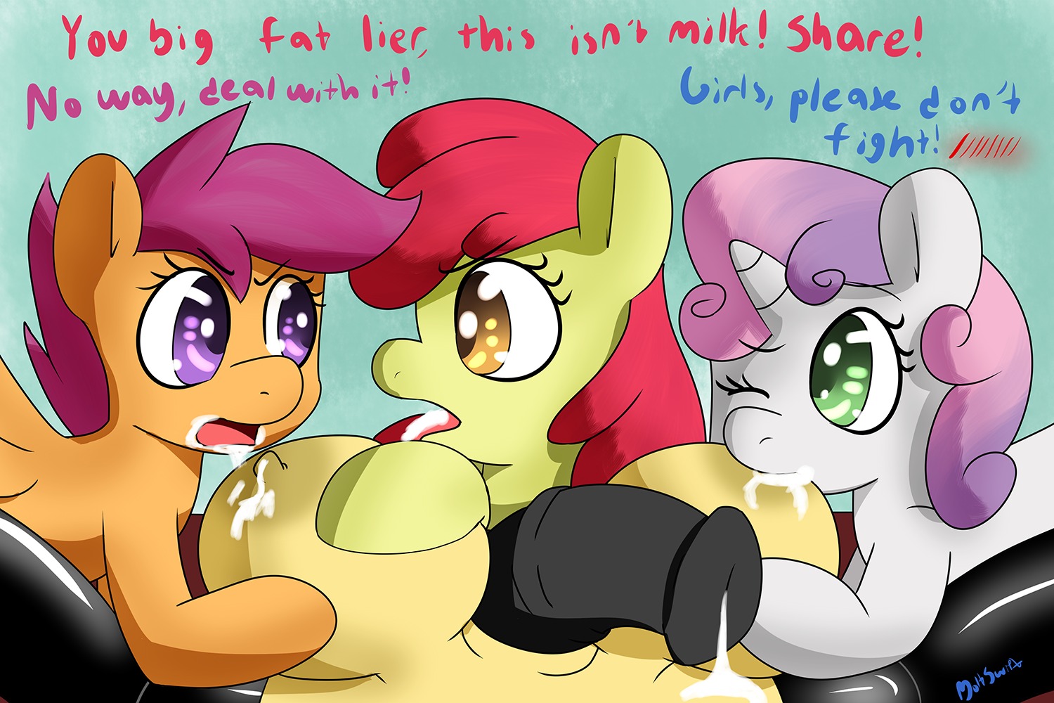 3:2 animal_genitalia animal_penis apple_bloom_(mlp) big_teats bodily_fluids boltswift canon_x_oc crotch_breasts cum cum_on_tongue cutie_mark_crusaders_(mlp) e621 earth_pony equid equine equine_genitalia equine_penis erection fan_character feathered_wings feathers female feral feral_on_feral friendship_is_magic genital_fluids genitals group gynomorph gynomorph/female hair hasbro horn horse intersex intersex/female lactating latex mammal milk milky_way_(flash_equestria) my_little_pony mythological_creature mythological_equine mythology nipples orange_body orange_feathers pegasus penis pony scootaloo_(mlp) suckling sweetie_belle_(mlp) teats tongue unicorn wings young young_feral