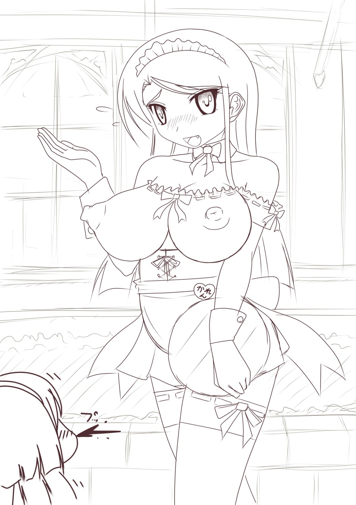 akimoto_komachi breasts clothing female large_breasts maid minazuki_karen niratama precure pretty_cure rule34 stockings yes!_precure_5