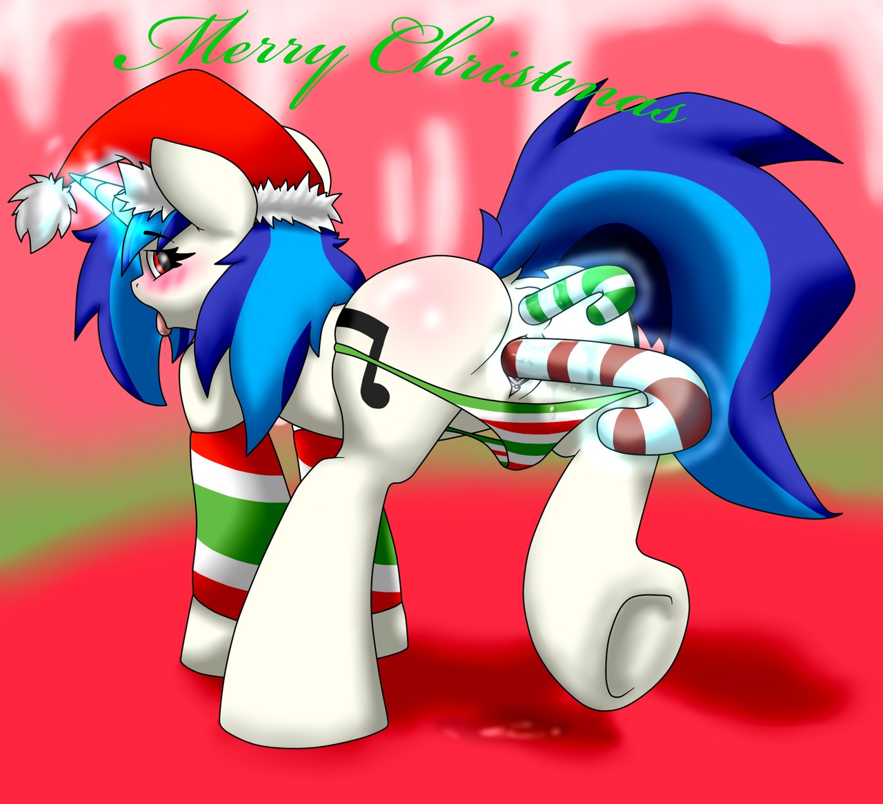 anal anal_masturbation anal_penetration blue_hair blush bodily_fluids bottomwear candy candy_cane candy_cane_in_ass candy_cane_in_pussy clothed clothing cutie_mark dessert double_penetration e621 efrejok english_text equid equine female feral food food_fetish food_insertion food_play friendship_is_magic fur genital_fluids genitals hair hasbro horn improvised_sex_toy looking_back magic mammal masturbation multicolored_hair my_little_pony mythological_creature mythological_equine mythology open_mouth panties panties_down partially_clothed pattern_bottomwear pattern_clothing pattern_panties pattern_underwear penetration quadruped rear_view red_eyes solo striped_bottomwear striped_clothing striped_panties striped_underwear stripes tail text tongue tongue_out two_tone_hair underwear underwear_down unicorn vaginal vaginal_fluids vaginal_masturbation vaginal_penetration vinyl_scratch_(mlp) vulva white_body white_fur
