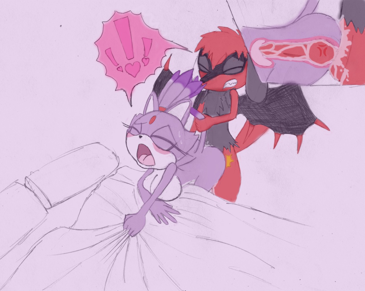 anthro anthrofied balls bed bedroom bent_over big_breasts bit-small black_body black_fur blaze_the_cat bodily_fluids breasts butt canid canine chris_(christhegirariolu) crossover cum cum_in_uterus cum_inside duo e621 erection felid female female_penetrated fur furniture generation_4_pokemon genital_fluids genitals heart_symbol inside internal knot male male/female male_penetrating male_penetrating_female mammal nintendo nude open_mouth orgasm penetration penis pillow pokemon pokemon_(species) pokemorph purple_body purple_fur red_body red_fur riolu sega sex sonic_the_hedgehog_(series) tail tail_grab tongue uterus vaginal_canal