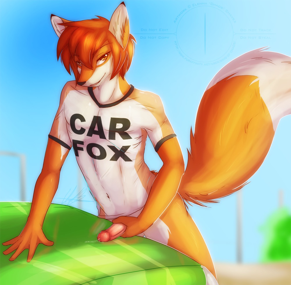 anthro balls biped bodily_fluids bottomless canid canine car car_fox carfax clothed clothing dipstick_tail e621 erection fox genital_fluids genitals hair humanoid_genitalia humanoid_penis looking_at_viewer male mammal markings masturbation outside penile penile_masturbation penis precum red_fox shirt_logo silvyr solo tail tail_markings translucent translucent_clothing true_fox vehicle