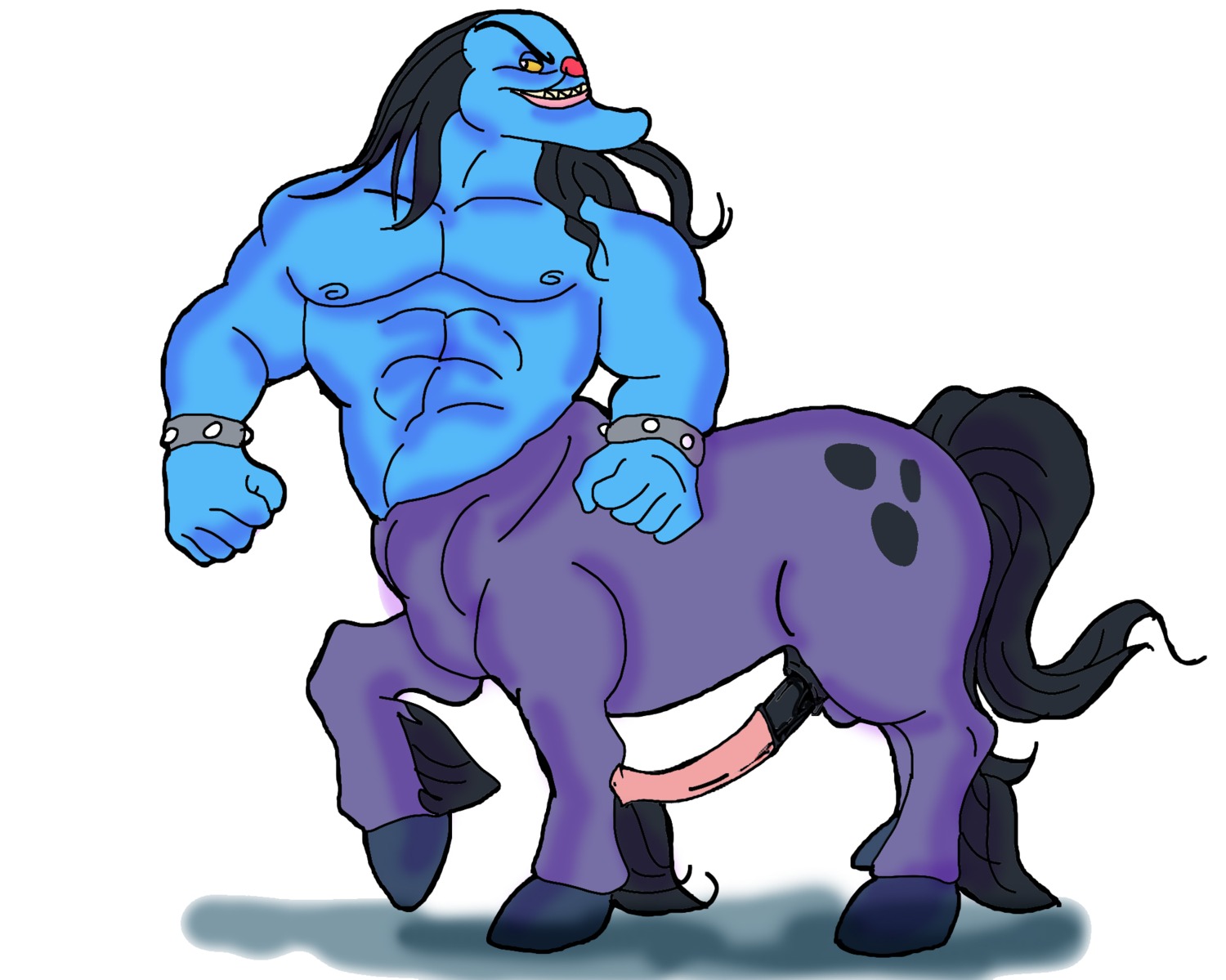 animal_genitalia_on_humanoid balls centaur disney greek_mythology hercules_(disney) horsecock_on_humanoid male male_only nessus penis rule34 solo solo_male tagme taur testicles