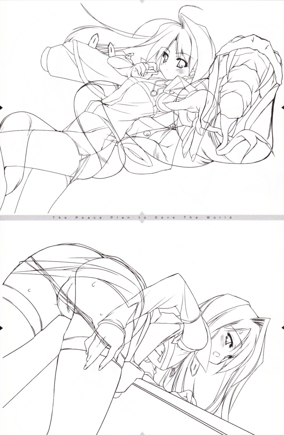 female monochrome night_wizard panty_pull pussy rule34 uropyon urotan vagina