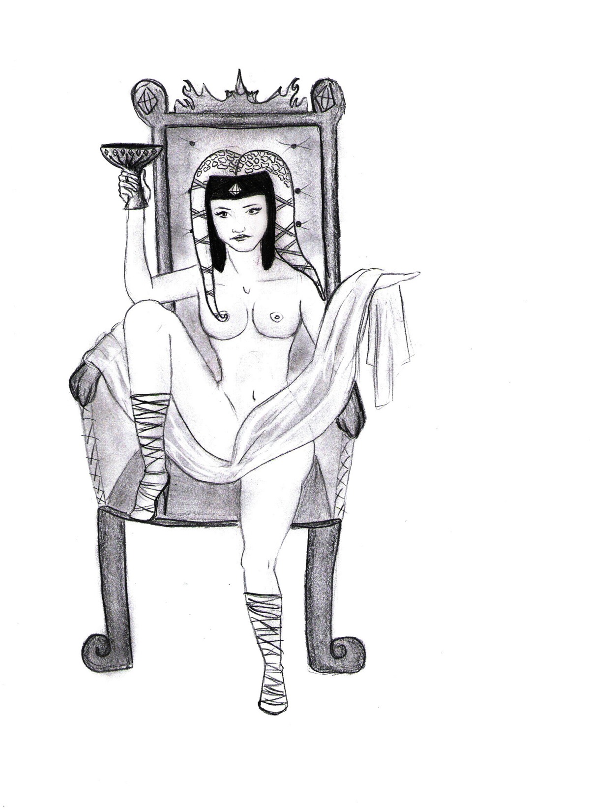 1girls aayla_secura artist_request female female_only jedi monochrome rule34 solo star_wars twi'lek