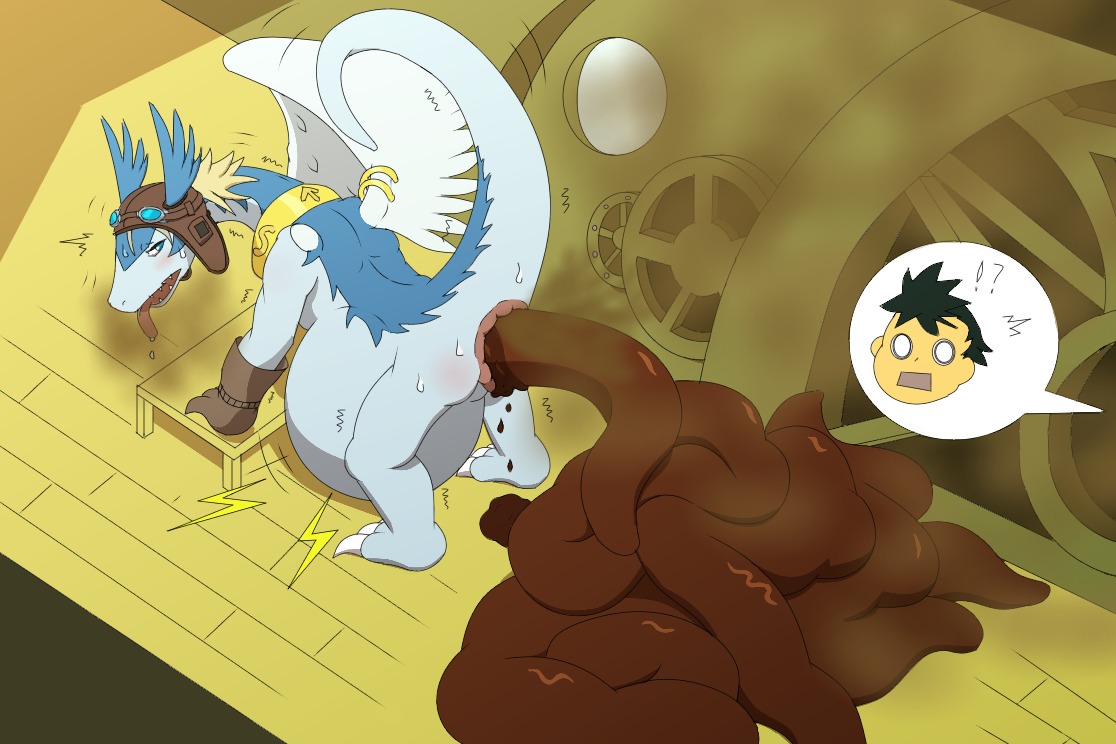 3:2 anus bent_over black_hair blonde_hair blue_body blue_eyes blue_fur bodily_fluids butt clothing dragon duo e621 excessive_feces fart fart_fetish feathered_wings feathers featureless_crotch feces feces_pile fur furniture glistening gloves hair handwear hat headgear headwear human hyper hyper_feces inside legendz lizard looking_back male mammal mythological_creature mythological_scalie mythology open_mouth overweight pooping presenting presenting_hindquarters quality_(artist) reptile scalie scatplay shadow sharp_teeth shiron shocked short_hair solo_focus standing sweat table tail teeth tongue tongue_out white_body white_fur wings