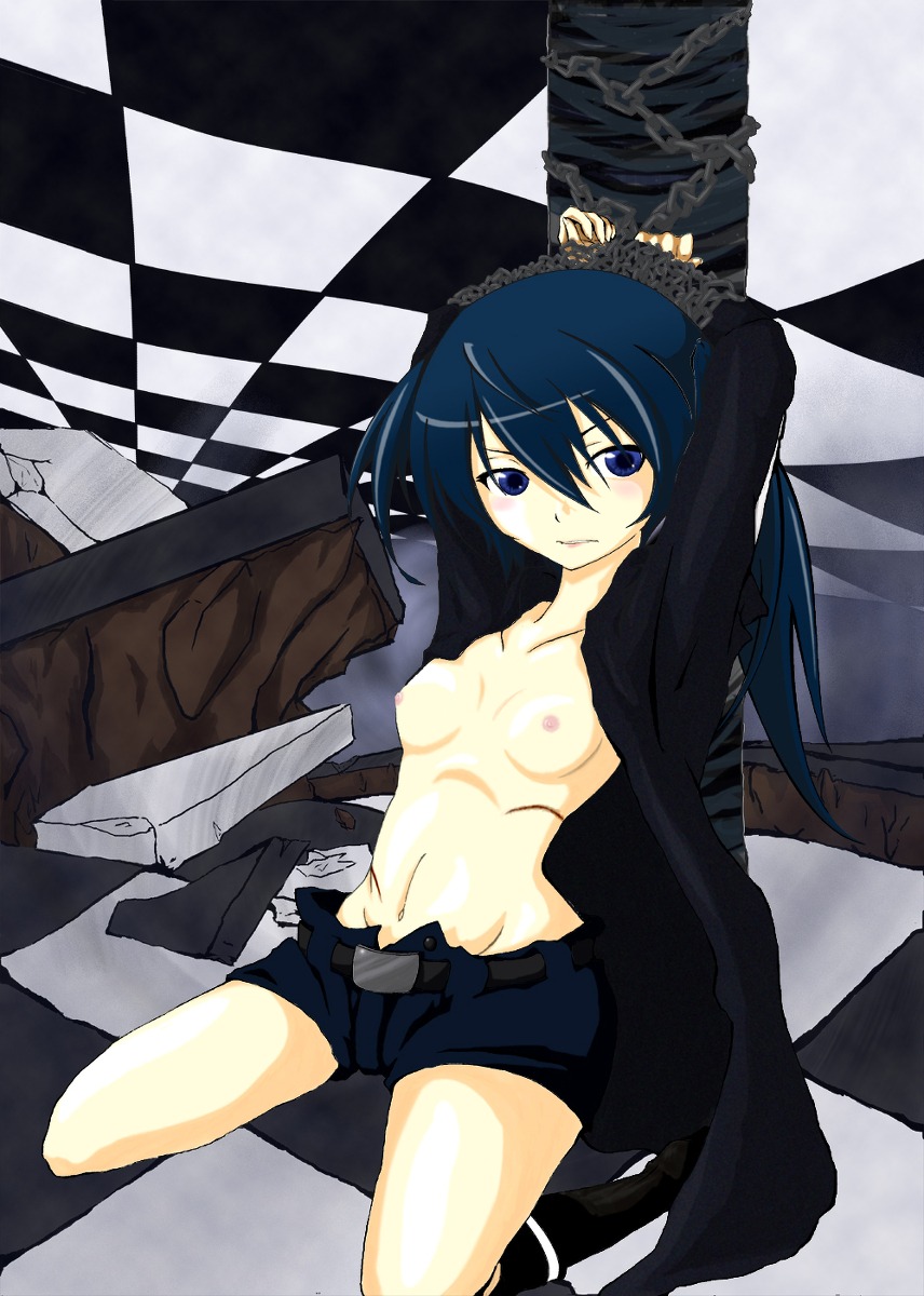 black_rock_shooter black_rock_shooter_(character) female pointy_chin rule34 tagme