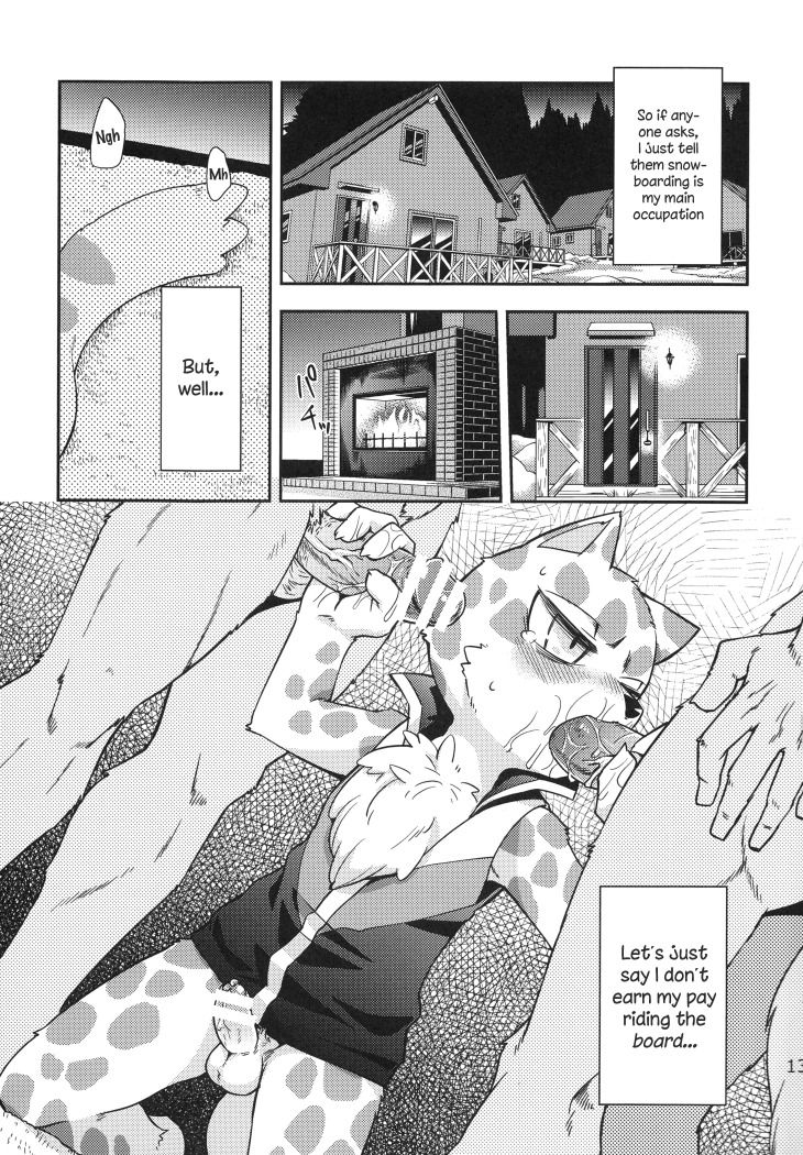 anthro balls bemani blush bodily_fluids bottomless censored chest_tuft clothed clothing comic cum dialogue double_handjob drooling dutch_angle e621 english_text erection faceless_character faceless_male felid fellatio fur genital_fluids genitals greyscale group group_sex handjob harusuke kneeling konami male male/male male_penetrated male_penetrating male_penetrating_male mammal monochrome multiple_scenes ollie_(pop'n_music) oral oral_penetration pantherine penetration penile penis pop'n_music prostitution pubes saliva sex snow_leopard solo_focus sweat tears text threesome trio tuft young