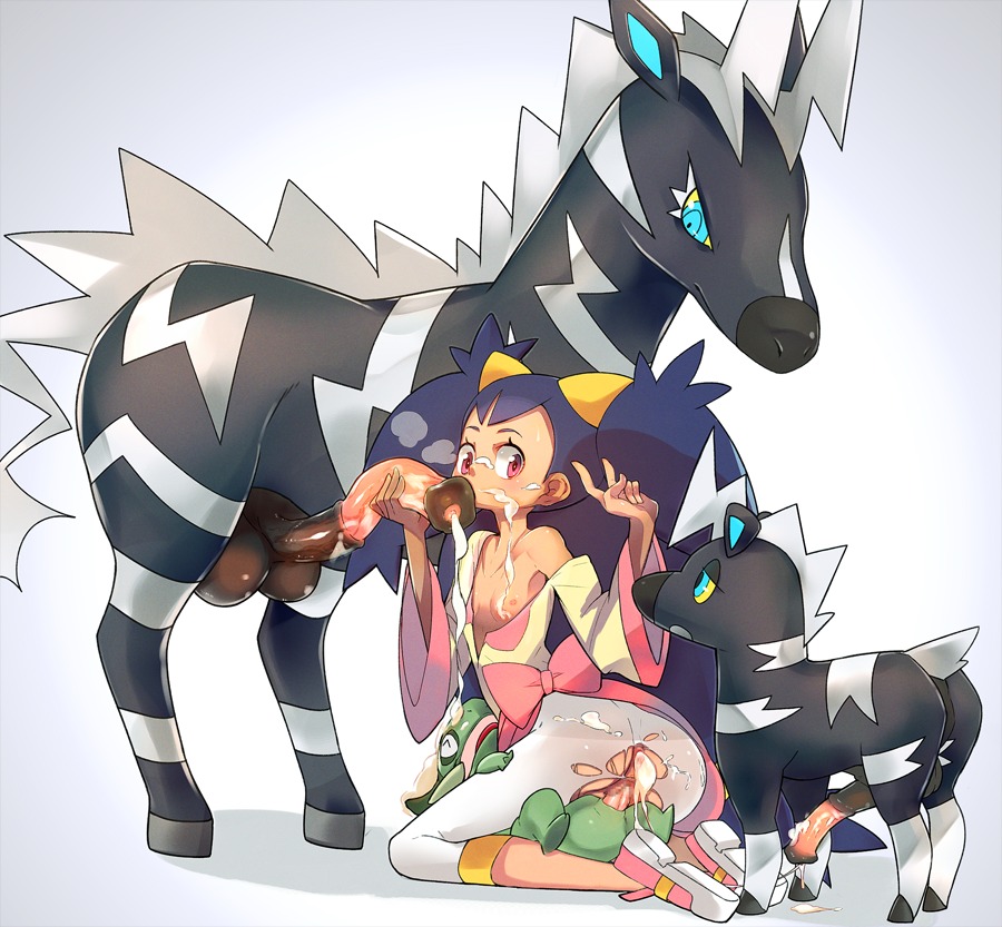 animal_genitalia animal_penis anus axew balls bestiality black_hair blitzle blue_eyes blush bodily_fluids breasts censored clothing cum cum_in_ass cum_inside cum_on_face e621 equid equine_genitalia equine_penis erection female female_human female_on_feral female_on_top feral flaccid flat_chested generation_5_pokemon genital_fluids genitals group gym_leader hair human human_on_feral interspecies iris_(pokemon) long_hair male male/female mammal meme_(maaaniii) nintendo nipples nude on_top penis pigtails pokemon pokemon_(species) pokemon_champion pokemon_trainer pokephilia red_eyes sex torn_clothing vaginal vulva wide_sleeves zebstrika