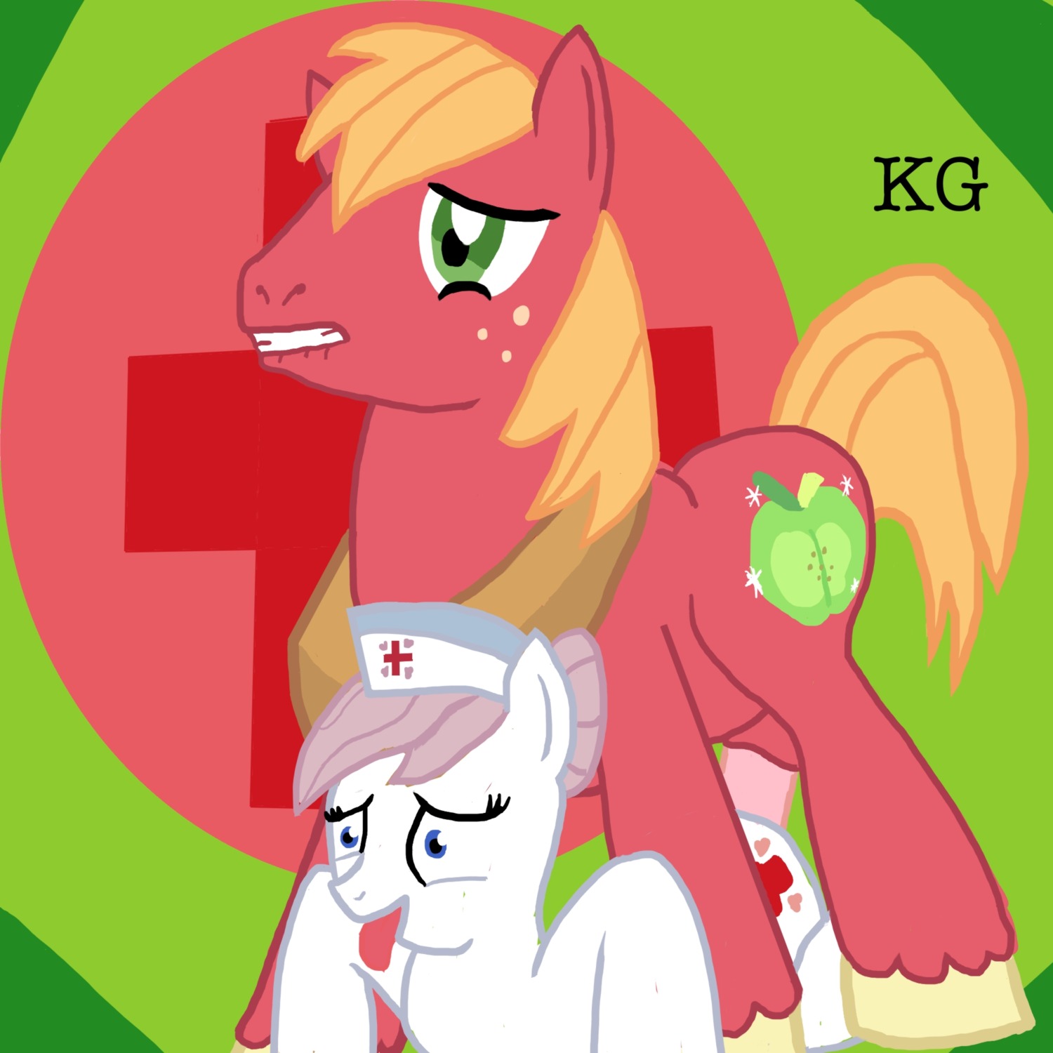 big_macintosh_(mlp) earth_pony equine female feral friendship_is_magic horse kingg male my_little_pony nude nurse_white pony rule34 sex straight tagme toony