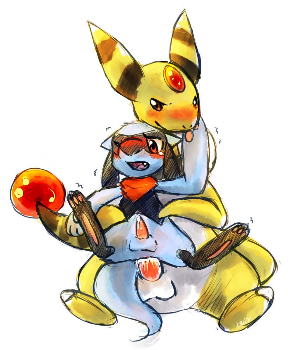 ampharos anal anal_sex erection furry gay haychel male nintendo no_humans penetration penis pokemon pokemon_(species) precum red_eyes riolu rule34