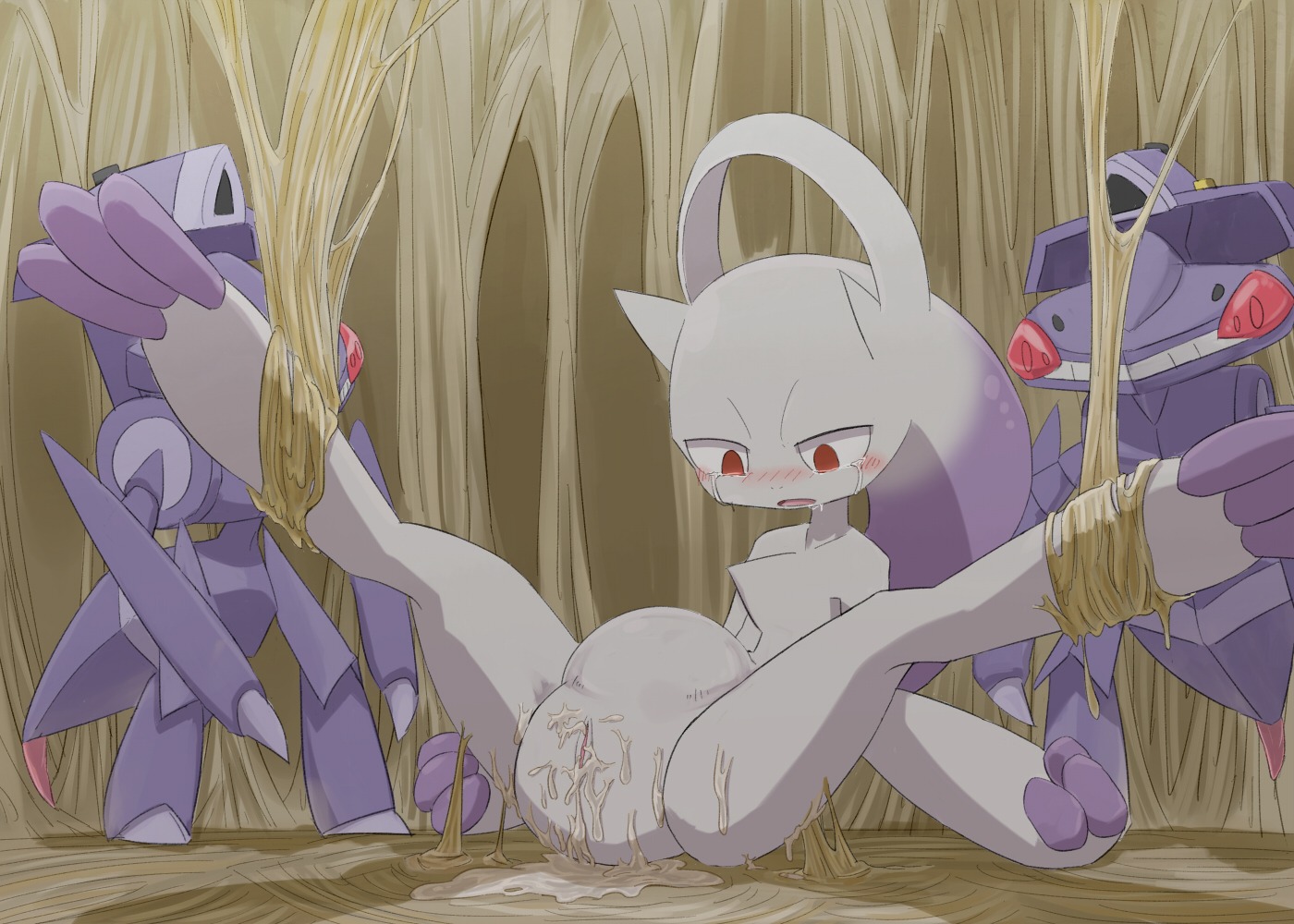 2013 after_rape after_sex anthro arthropod_webbing bdsm blush bodily_fluids bondage bound cum cum_in_vagina cum_inflation cum_inside cum_pool dripping drooling e621 empty_eyes excessive_cum excessive_genital_fluids female feral forced furukara generation_5_pokemon generation_6_pokemon genesect genital_fluids genitals group inflation legendary_pokemon legs_up looking_down male mega_evolution mega_mewtwo mega_mewtwo_y messy nintendo open_mouth penis pokemon pokemon_(species) red_eyes saliva spread_legs spreading tears vulva web_bondage