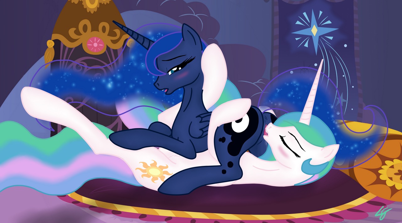 69_position anus blue_body blue_feathers blue_hair bodily_fluids butt cunnilingus cutie_mark duo e621 equid equine feathered_wings feathers female female/female feral friendship_is_magic genital_fluids genitals hair hasbro horn incest_(lore) long_hair lowgravity mammal moon multicolored_hair my_little_pony mythological_creature mythological_equine mythology oral princess princess_celestia_(mlp) princess_luna_(mlp) quadruped royalty sex sibling_(lore) sister_(lore) sisters_(lore) sun tail vaginal vaginal_fluids vulva wet white_body white_feathers winged_unicorn wings