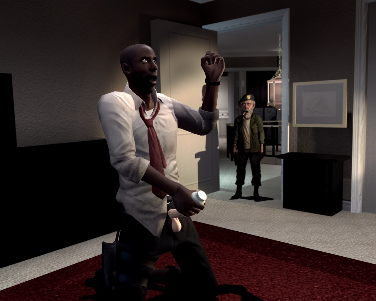 2boys 3d artist_request bill_(left_4_dead) dark-skinned_male dark_skin erect_penis erection garry's_mod gay left_4_dead left_4_dead_(series) light-skinned_male light_skin louis_(left_4_dead) male male_only multiple_boys multiple_males penis rule34 tagme