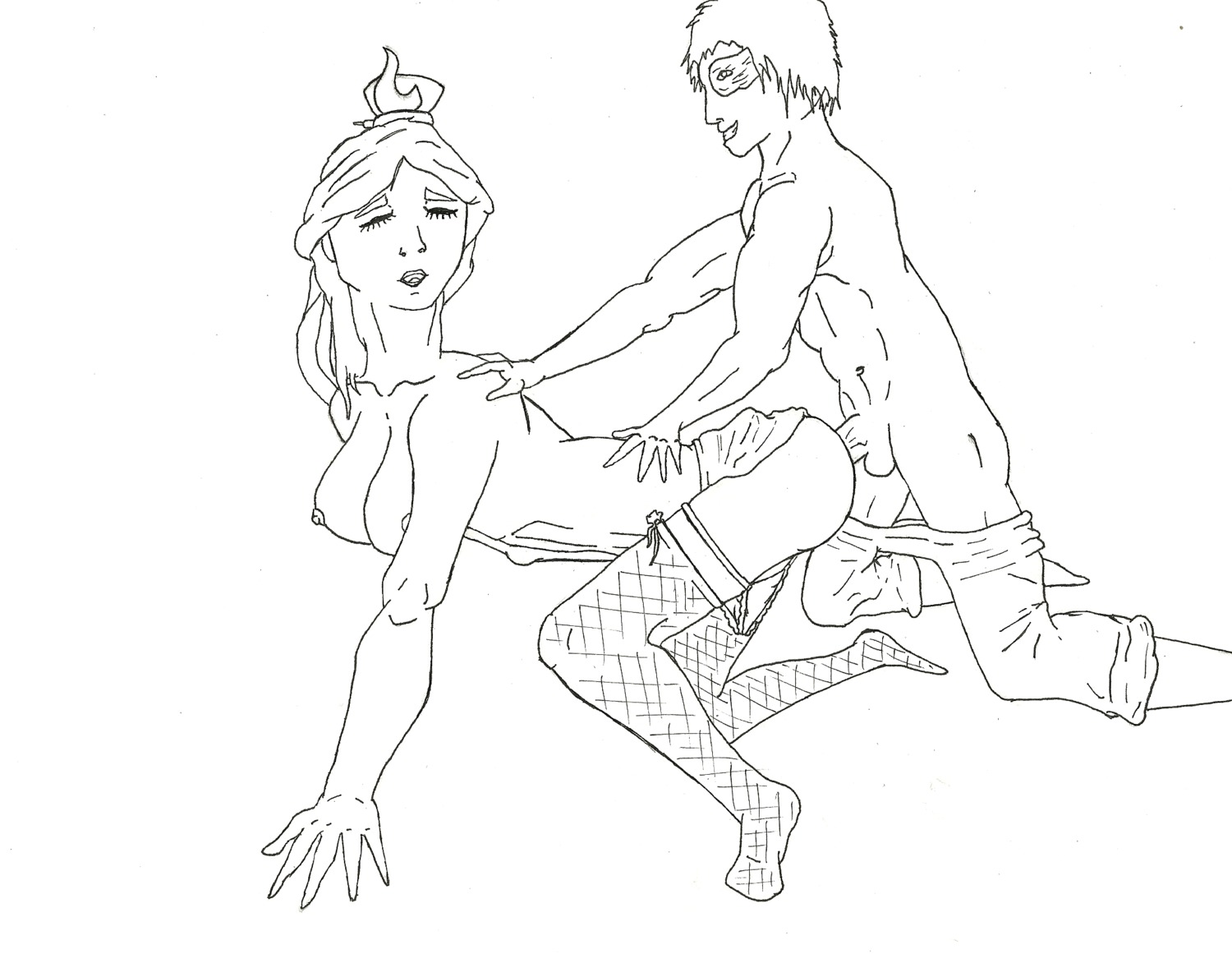 1boy 1girls avatar_the_last_airbender black_and_white blue_skidoo45 breasts clothing female human incest large_breasts male monochrome rule34 skirt stockings straight straight_hair tagme ursa_(avatar) zuko