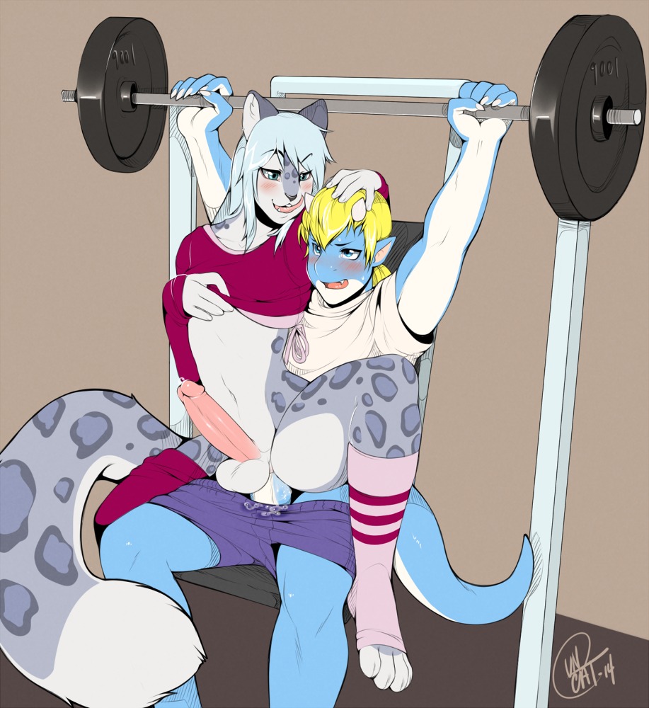 2014 anal anal_penetration anthro balls barbell black_nose blonde_hair blue_body blue_eyes blue_hair blue_skin blush bodily_fluids bottomwear chair_position claws clothed clothing countershading cum cum_in_ass cum_inside digital_media_(artwork) dragon duo e621 erection exercise feet felid femboy fluffy fluffy_tail footwear from_behind_position fur genital_fluids genitals green_eyes grey_body grey_fur hair hindpaw holding_object horn humanoid_genitalia humanoid_penis humanoid_pointy_ears inside legwear leopard long_hair looking_down male male/male male_on_bottom male_on_top male_penetrated male_penetrating male_penetrating_male mammal mythological_creature mythological_scalie mythology navel on_bottom on_top pantherine partially_clothed paws penetration penis pointy_ears precum ramzyuu_(ramzyru) resine scalie sex shirt shorts sitting smile snow_leopard socks spots tail tongue tongue_out topwear unregisteredcat weightlifting white_balls white_body white_fur workout