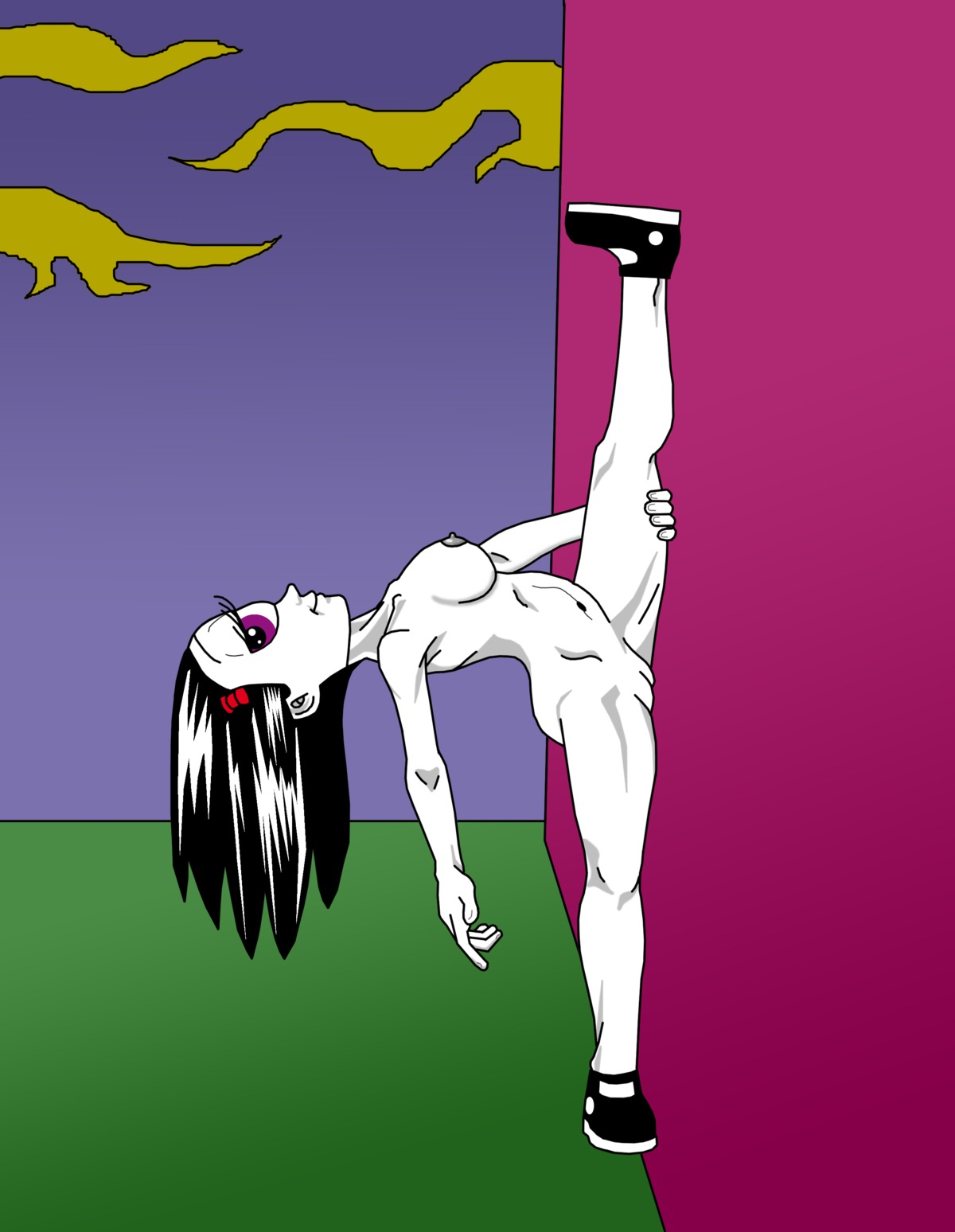 color cyclops female female_only iris_(ruby_gloom) ruby_gloom_(franchise) rule34 solo