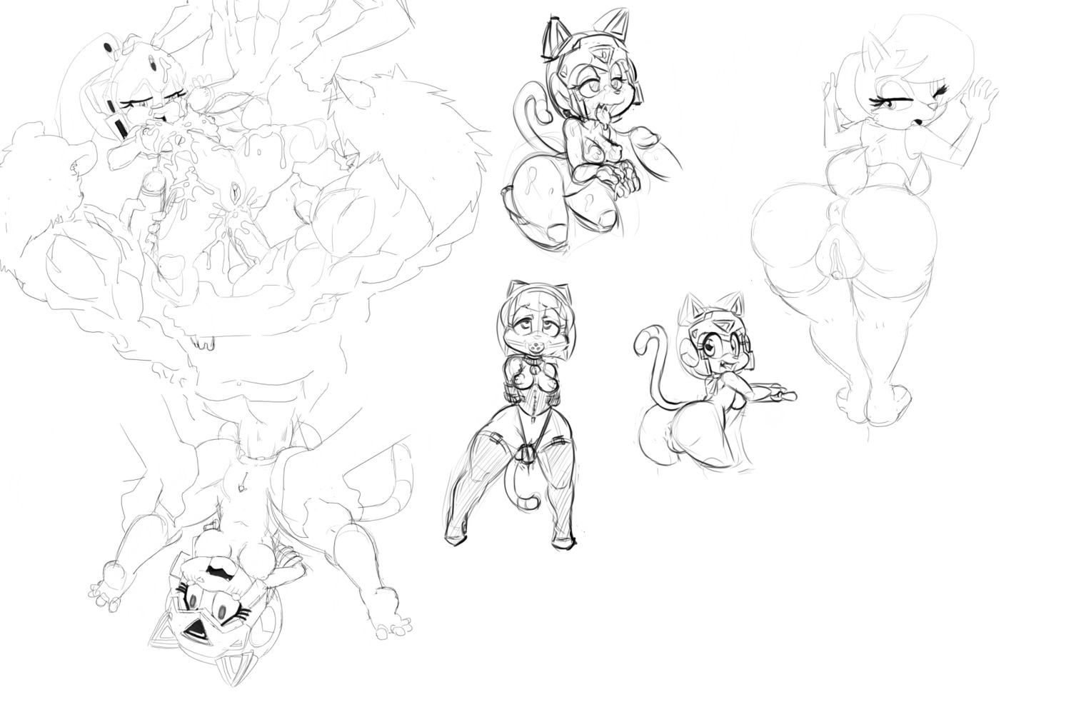 anal anal_penetration anthro anus archie_comics bodily_fluids breasts chipmunk clothed clothing crossover cum cum_in_ass cum_inside cum_on_breasts cum_on_face cybernetics cyborg domestic_cat e621 erection faceless_character faceless_male felid feline felis female female_focus genital_fluids genitals ground_squirrel group hi_res humanoid_genitalia humanoid_penis machine male male/female mammal monochrome nude penetration penile penile_penetration penis penis_in_ass pizzacat polly_esther ravrous rodent sally_acorn samurai_pizza_cats sciurid sega sex sonic_the_hedgehog_(archie) sonic_the_hedgehog_(comics) sonic_the_hedgehog_(series) tail vulva