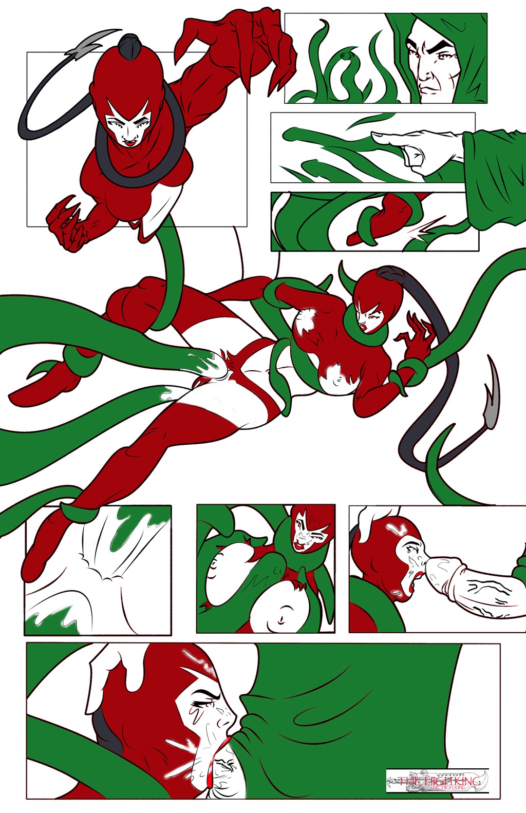 breasts dynamite_comics female green_lama oral project_superpowers pussy rule34 tentacle tentacle_sex tentacles the_high_king vagina vaginal_penetration