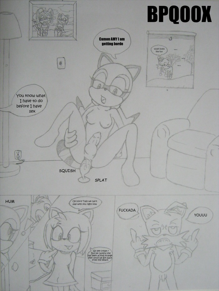 1boy 2futas amy_rose anal anthro areolae ass balls bpq00x breasts clothes cream_the_rabbit curvy dialog dildo english_text erect_nipples erection flaccid fox fur furry futa_is_bigger futa_with_futa futa_with_male futanari hedgehog intersex interspecies large_ass male marine_the_raccoon medium_breasts monochrome multiple_futa nipples nude penis penis_size_difference penis_under_clothes penis_under_skirt rabbit raccoon rouge_the_bat rule34 sega sonic_(series) sonic_the_hedgehog_(series) speech_bubble tails_the_fox text