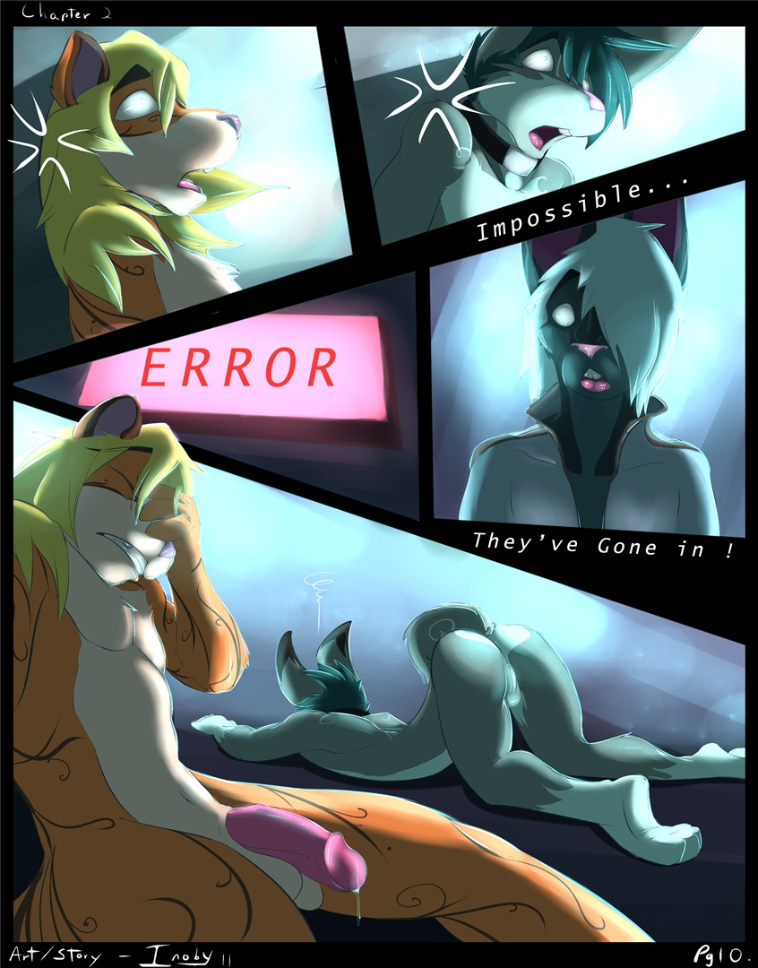anthro ardel ass_up bdsm blonde_hair blue_hair bodily_fluids butt butt_heart canid canine clothing collar comic dialogue duo e621 english_text eyes_closed feet felid fingers fur genital_fluids genitals green_hair grey_body grey_ears grey_fur grey_tail hair half-erect humanoid_genitalia humanoid_hands humanoid_penis inoby inoby_(character) lagomorph leporid lying male male/male mammal multiple_scenes nude on_front on_ground pantherine paws penis presenting presenting_balls presenting_hindquarters presenting_penis rabbit raised_tail shatter tail teeth text tiger toes tongue white_hair