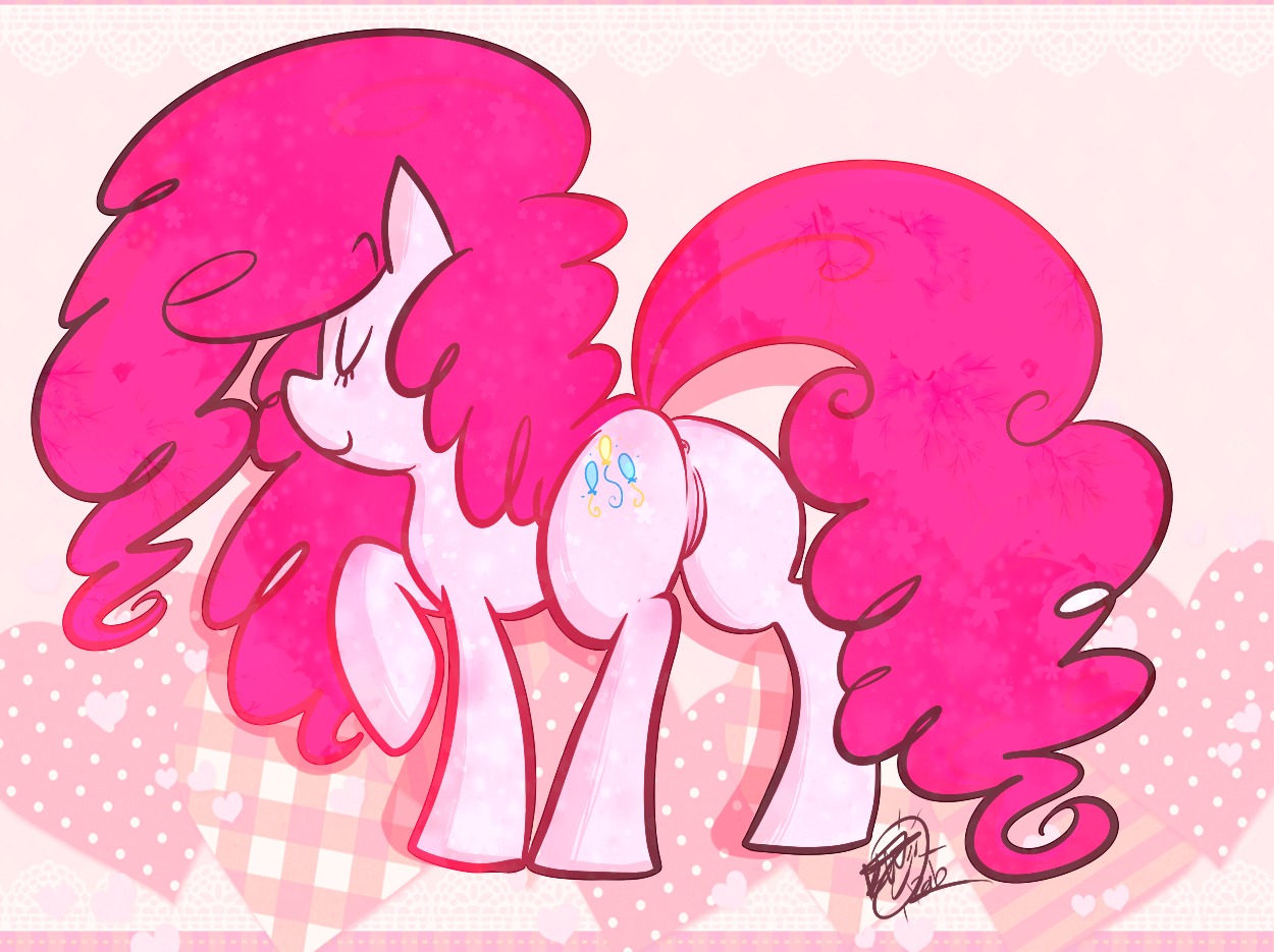 2012 anus cutie_mark e621 earth_pony equid equine eyes_closed female feral friendship_is_magic fur genitals hair hasbro horse mammal my_little_pony pink_body pink_fur pink_hair pinkie_pie_(mlp) pony quadruped rougefetus solo tail vulva