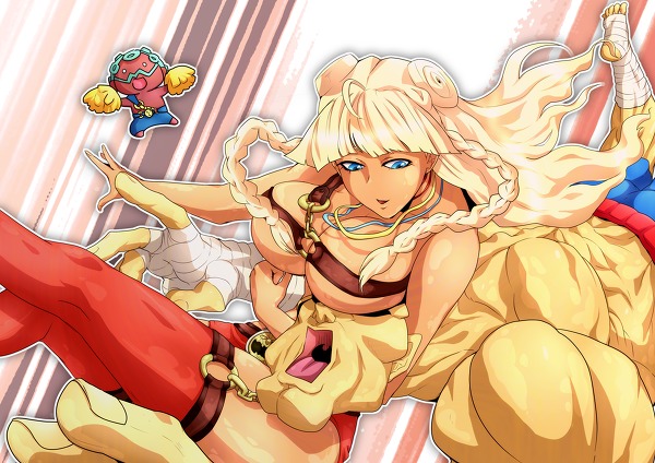 1girls 2boys big_breasts blonde_hair blue_eyes breasts capcom cheering dark-skinned_female dark_skin female hakan hakan's_wife headlock husband_and_wife large_breasts male melike milf multiple_boys multiple_males red_skin rule34 sagat sagattoru straight_hair street_fighter street_fighter_iv thighhighs
