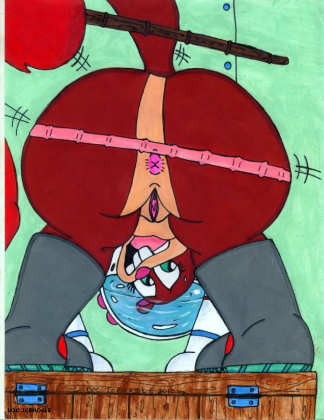 anthro anus butt butt_slap doc_icenogle duo e621 eastern_grey_squirrel female genitals grey_squirrel mammal nickelodeon presenting presenting_hindquarters rodent sandy_cheeks sciurid slap solo spanking spongebob_squarepants tail traditional_media_(artwork) tree_squirrel vulva