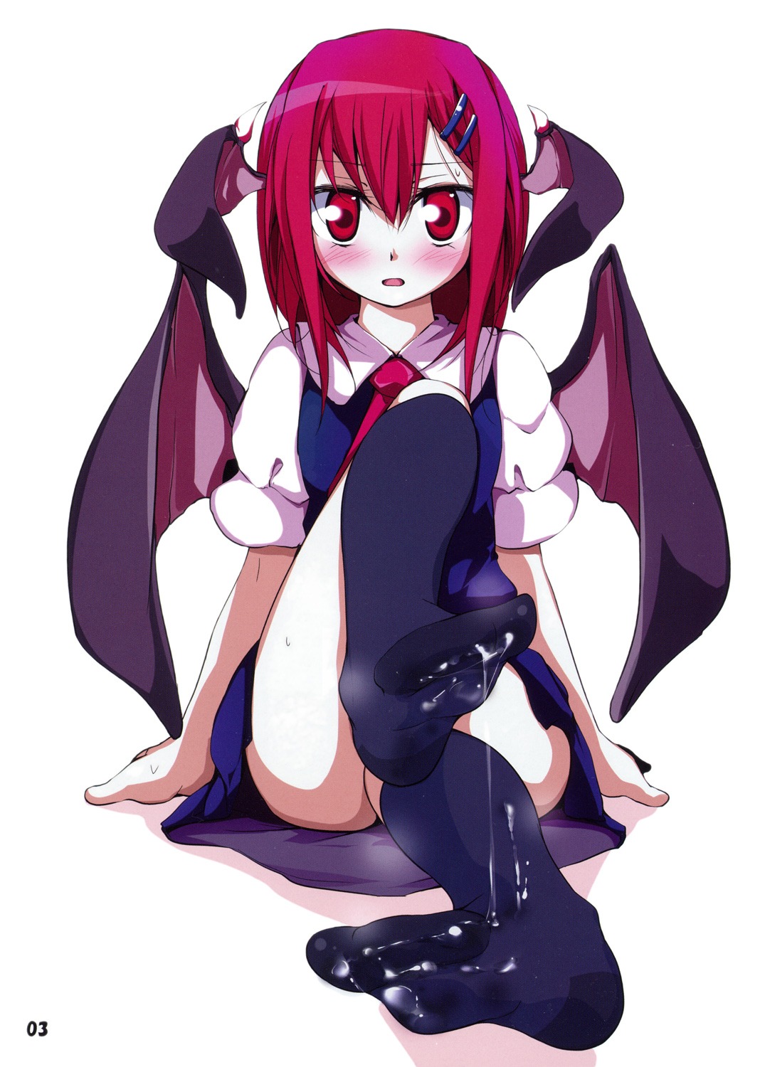 cum demon female koakuma oouso page_3 page_number rule34 succubus touhou usotsukiya