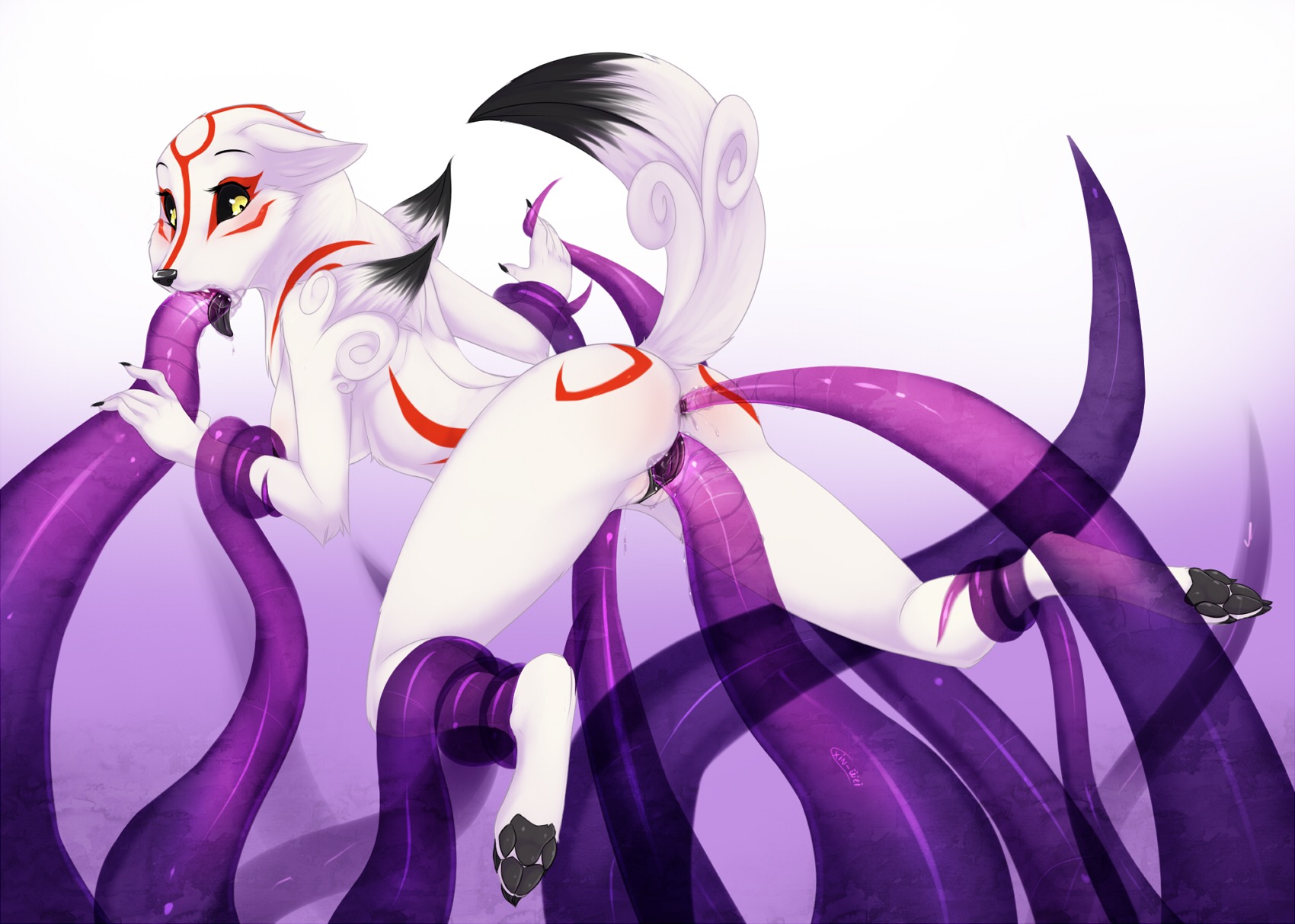 2012 4_toes all_three_filled amaterasu_(okami) anal anal_penetration anthro anthrofied anus black_anus black_nose black_pawpads black_sclera black_tongue black_vulva blush bodily_fluids breasts butt canid canine canis capcom clover_studio deity digitigrade double_penetration e621 feet fellatio female forced fur genital_fluids genitals hi_res hindpaw mammal markings nnecgrau nude okami_(capcom) oral oral_penetration pawpads paws penetration penile purple_tentacles questionable_consent rape restrained sex side_boob soles solo tail tentacle_around_ankle tentacle_around_wrist tentacle_grab tentacle_in_ass tentacle_in_mouth tentacle_penetration tentacle_rape tentacle_sex tentacles toes tongue tongue_out translucent translucent_tentacles triple_penetration vaginal vaginal_fluids vaginal_penetration vulva white_body white_fur wolf