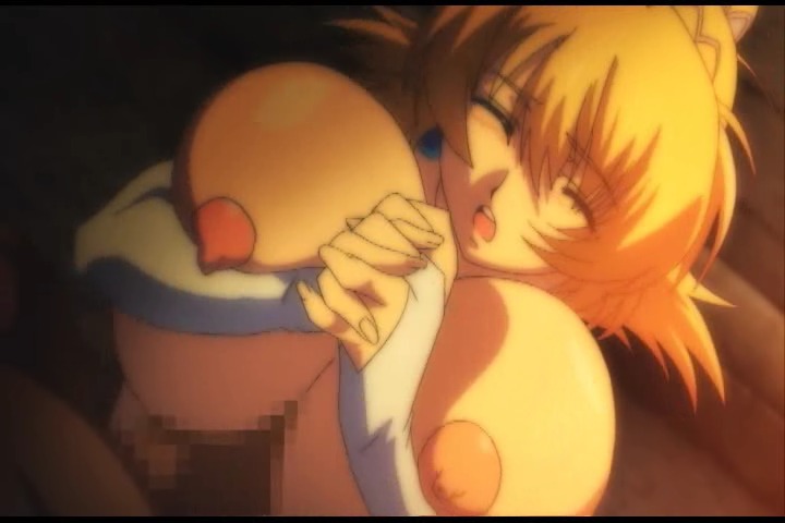 animated blonde_hair breasts censored female ginyol hair huge_breasts male nina_dragundaala nipples outercourse paizuri penis png princess_knight_catue rule34 screencap sex straight tagme