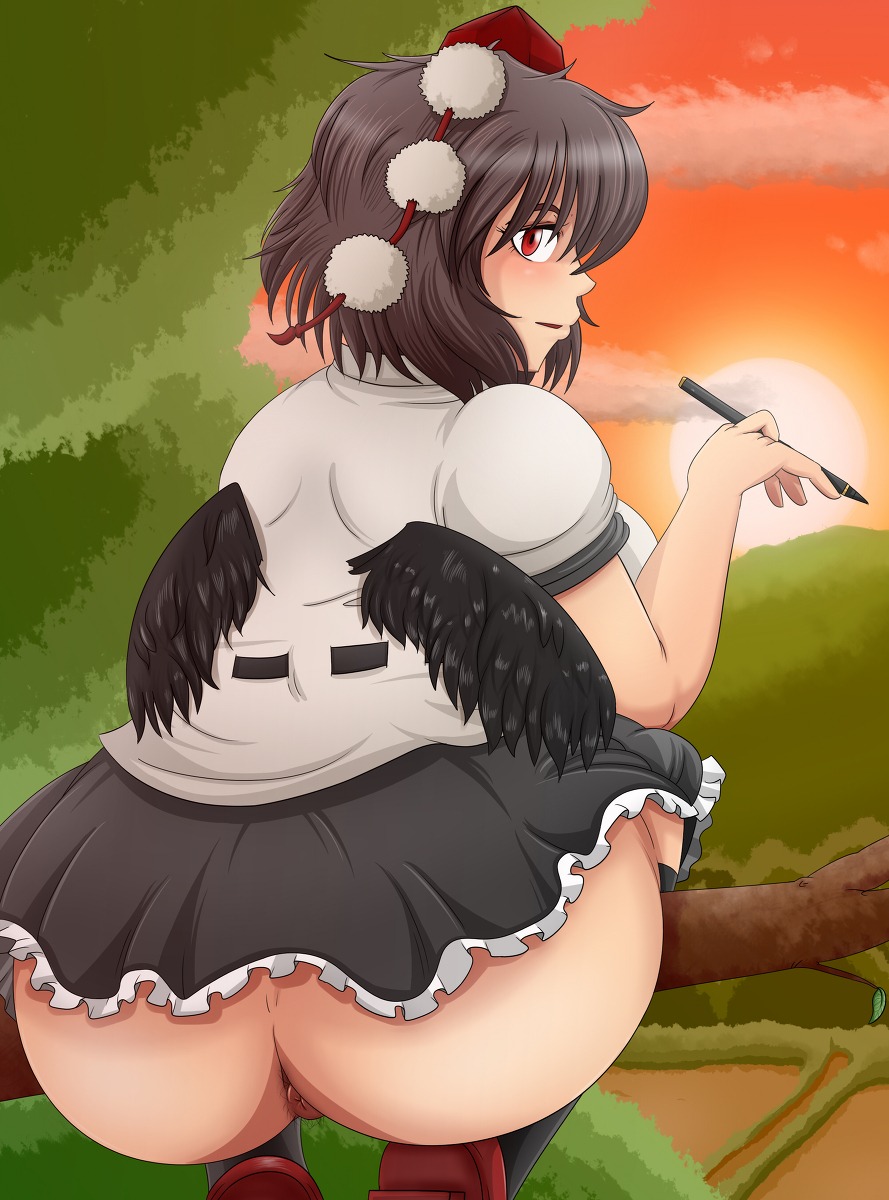 female rule34 shameimaru_aya tagme touhou