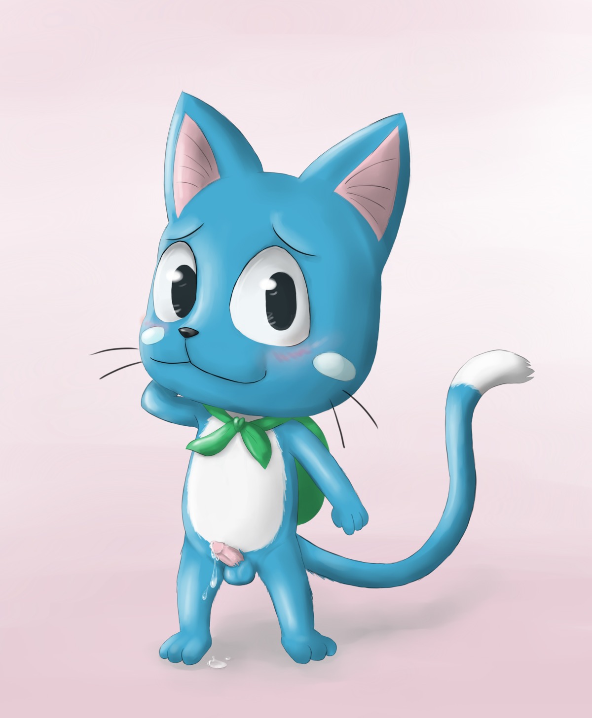 2014 3_toes 4_fingers absurd_res anthro backpack balls barefoot big_head biped bodily_fluids butt cum cum_on_penis domestic_cat e621 erection exceed fairy_tail feet felid feline felis fingers fur genital_fluids genitals grey_background happy_(fairy_tail) hi_res looking_at_viewer lying male mammal masturbation nude on_back orgasm penis raised_arm simple_background solo spread_legs spreading toes wattacat whiskers
