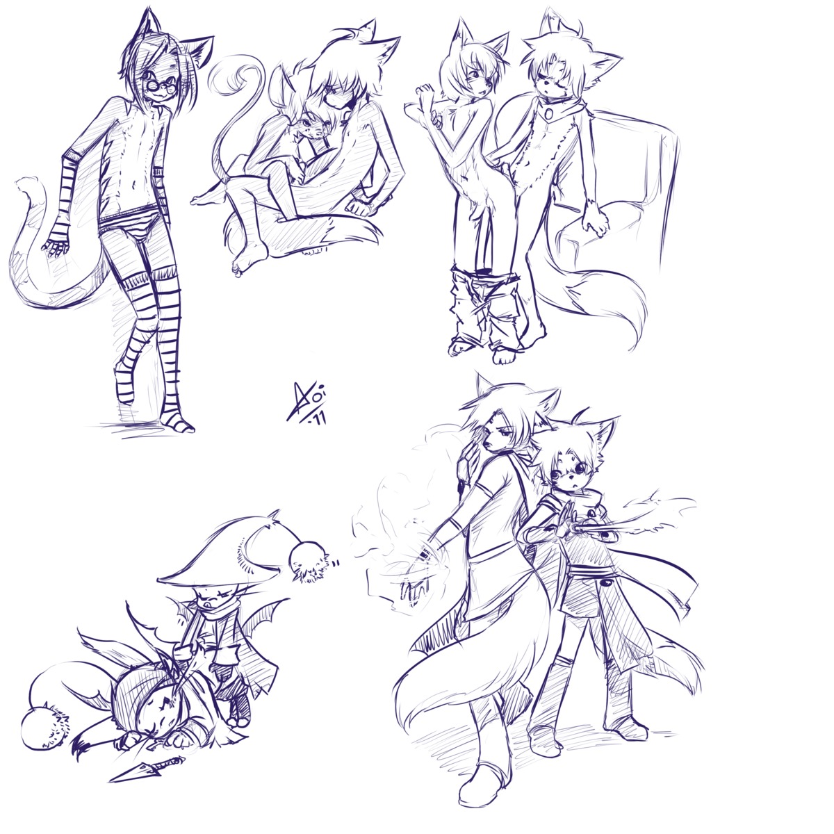 1:1 2011 absurd_res ambiguous_gender anthro aogami blush canid canine canis clothed clothing duo e621 erection eyes_closed eyewear female final_fantasy footwear fox from_behind_position fully_clothed genitals hair hi_res legwear looking_at_viewer male male/female mammal monochrome moogle mouse multiple_images murid murine narrow_hips nude panties penetration penis rodent sex signature sketch_page socks solo square_enix tail tail_tuft thin_calves thin_legs thin_thighs tuft underwear wolf